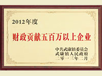 2012年度財(cái)政貢獻(xiàn)五百萬以上企業(yè)